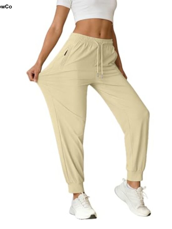 Pants - Women's Hiking Joggers Quick-Dry Stretch Sweatpants Zippered Pockets